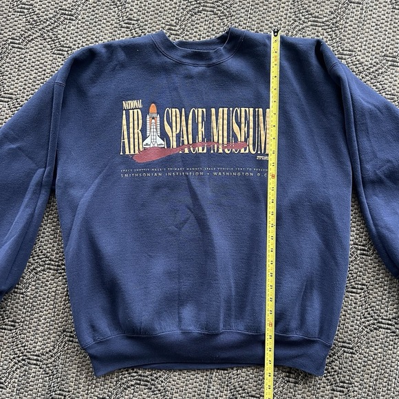 Vintage Smithsonian Sweatshirt Men's XL Navy National Air And Space Museum - Picture 5 of 5